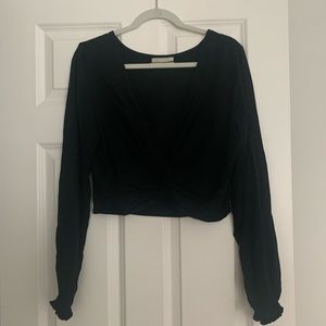 Urban Outfitters black long sleeve blouse